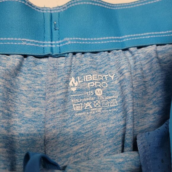 Liberty Pro Shorts Athletic Lightweight Zip Pockets Elastic‎ Waist Womens M Blue - Picture 4 of 7